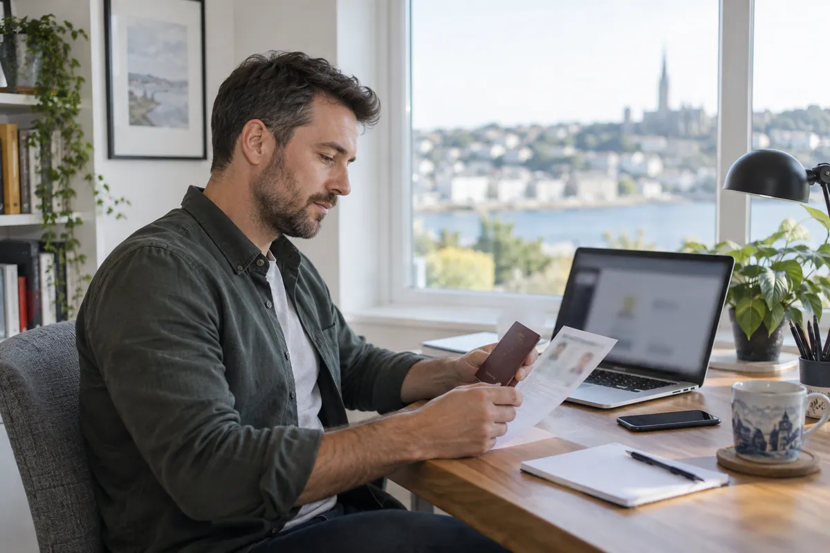 Adult researching tonybet mobile casino in a bright Irish home setting