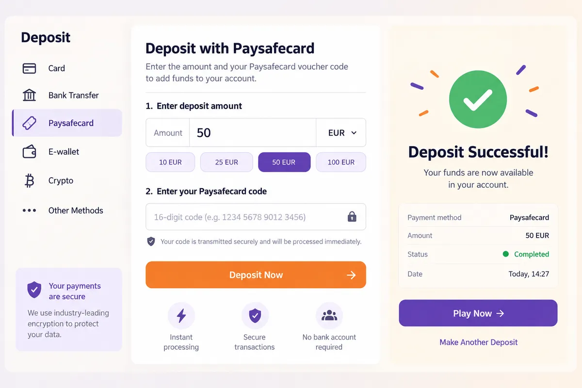 tonybet paysafecard ireland — cashier deposit step