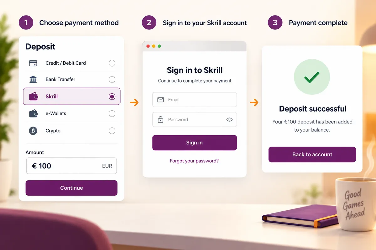 tonybet skrill ireland — cashier deposit step